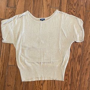 Reitman’s Glittery Gold Sweater Blouse XL
